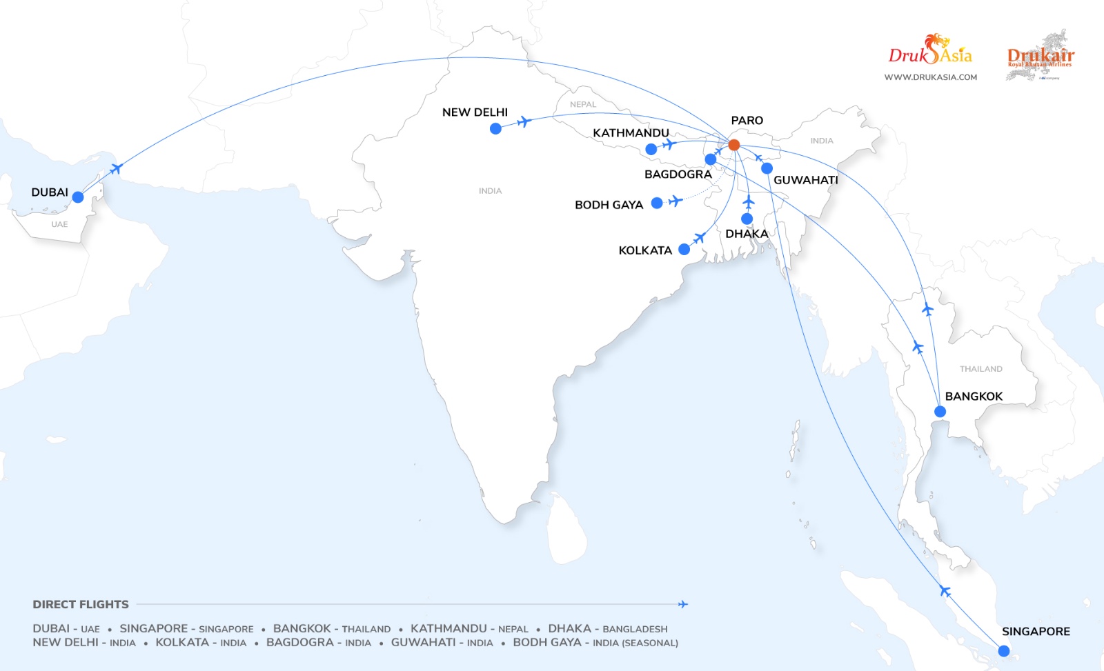 International Routes  Drukair